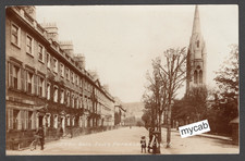 Postcard Bath Somerset houses South Parade and RC Church early RP