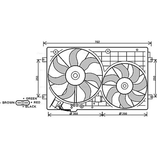 Radiator fan for audi - for, 8p