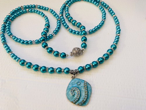 Two loops teal pearl women - loops, women’s