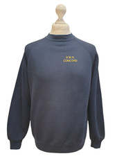 Vintage 90s Sweatshirt HMS Concord Royal Navy Destroyer Jerzees Men's  M eu 50