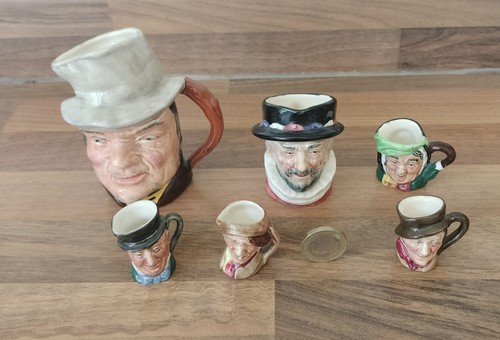 Six toby jugs including - six,