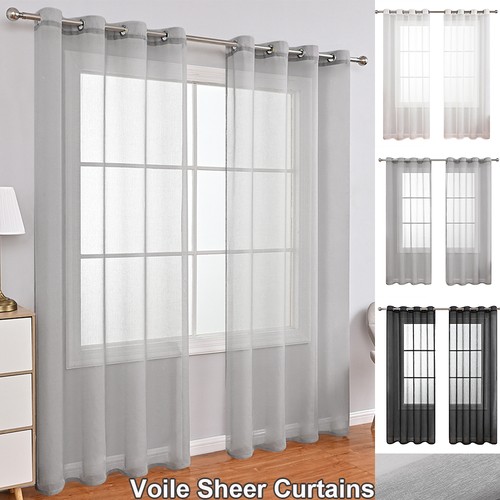 Voile sheer curtains panels - voile,