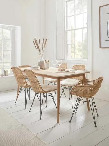 Oak chevron dining - oak, table