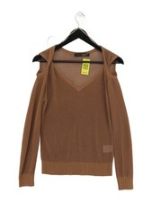 Trend By Captain Tortue Women's Jumper UK 8 Brown Acrylic