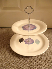 PORTMEIRION DUSK PATTERN 2 TIER CAKE STAND