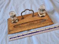 Antique c1900 oak - double, glass