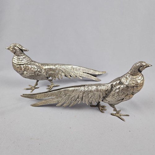 Vintage silver plated - silver, pheasant