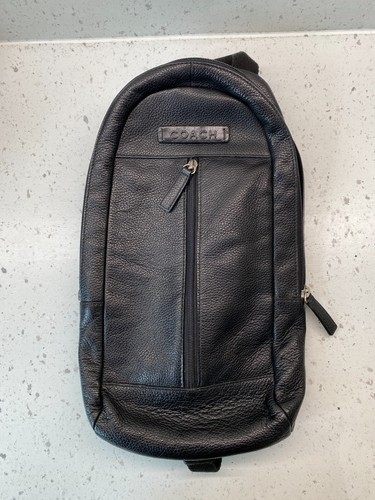 Coach black leather - sling, bag