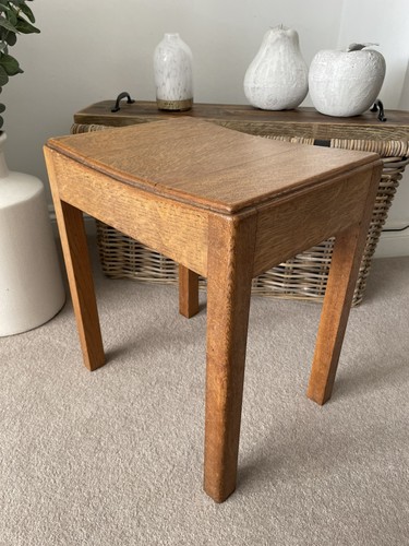 Vintage rustic oak stool - rustic,