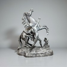 Guillaume Coustou Cheval de Marly - Spelter Sculpture Signature Inscribed - 51cm