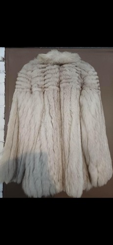 Fox fur jacket vintage silver - fox,
