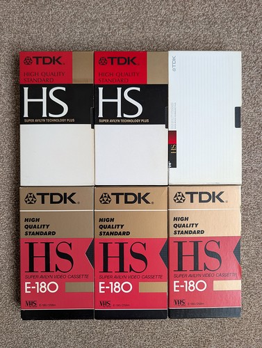 Tdk vhs video tapes - hs,