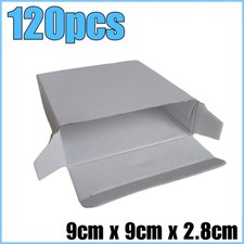 120x Small Packing Boxes White Cardboard Postal Mailing Box 9cm x 9cm x 2.8cm