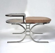 Vintage Retro Glass And Chrome