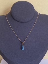9 Carat Yellow Gold Blue Topaz