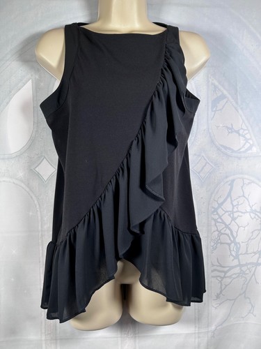 Next black chiffon ruffle