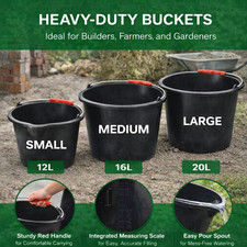 Heavy Duty Plastic Bucket with