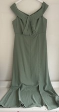 Monsoon Maxi Dress Sage Green Size 16 Bridesmaid Wedding Guest Occasion