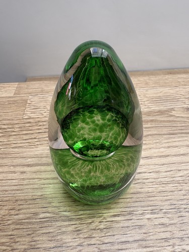Green topiary oval - green, glass