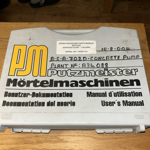 Putzmeister bsa 702d concrete - putzmeister,
