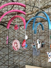 SALE Gisela Graham Kids flower girl or dogs wooden hanging mobile