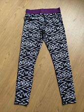 New Look Monochrome Aztec Print Patterned Gym Leggings Running Tights UK M