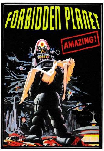 Forbidden planet vinyl sticker - planet,