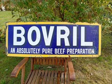 Large Early Bovril enamelled metal advertising sign