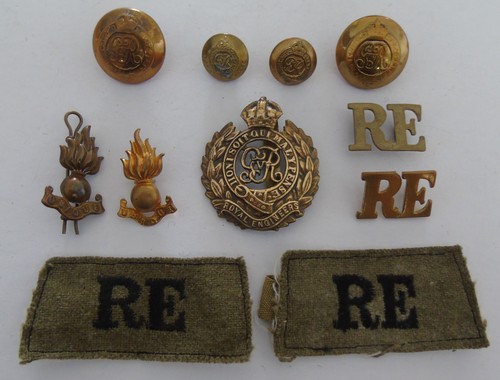 Ww2 royal engineers brass cap - engineers,