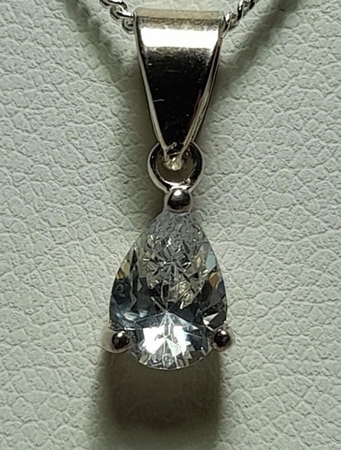 Silver pear cubic - silver,