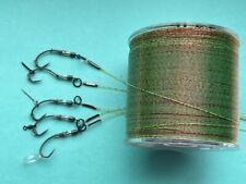 5 X RONNIE RIGS WITH CHOICE BAIT COMPONANTS 22LB CAMO FLUOROCARBON CARP HAIR