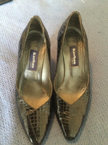 Vintage black snakeskin - black, shoes
