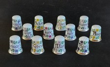 Collection of 12 Bone China Months of the Year Thimbles, Theodore Paul, Finsbury