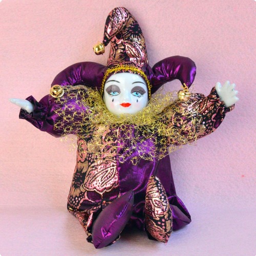 Handmade jester doll - doll, or