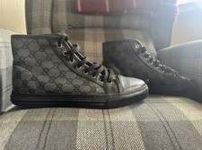 Gucci GG Canvas Black Leather