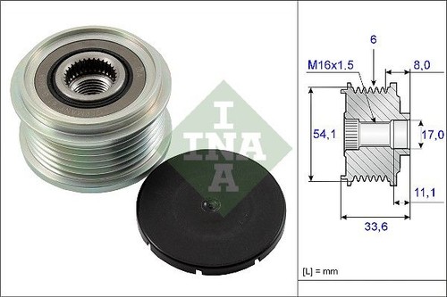Alternator freewheel clutch - freewheel,