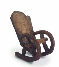 Miniature Bentwood Rocking Chair, Mini Rustic Rocking Chair, Fairy Garden Chair