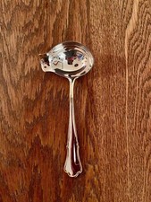 Robbe & Berking Alt Chippendale 150 Silver Sauce Ladle 18cm with gold edge