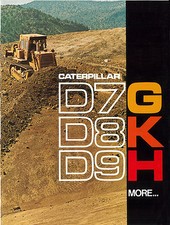 Caterpillar D7G D8K D9H Tractor Sales Brochure 1975