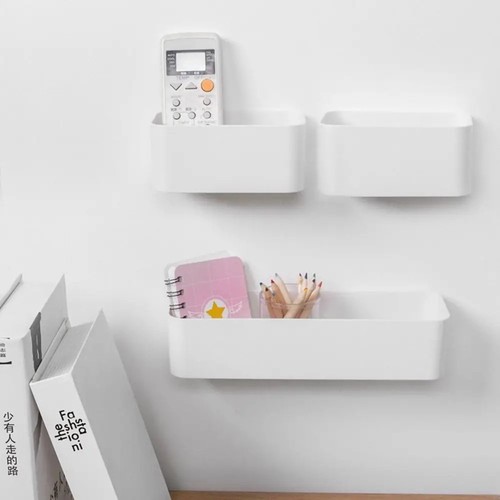 Sticky wall mounted organizer - mounted,