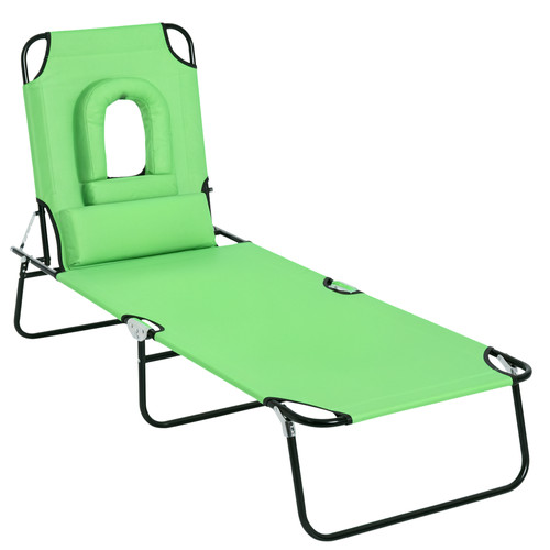 Outsunny folding sun lounger - outsunny,