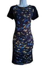 Marc Cain Black  Floral Ruched