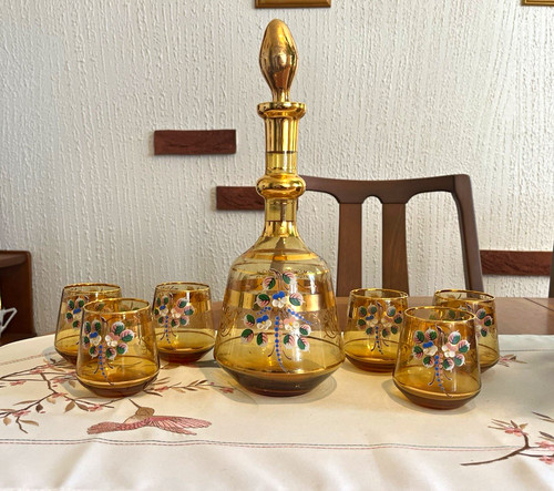 Vintage murano glass decanter - murano,