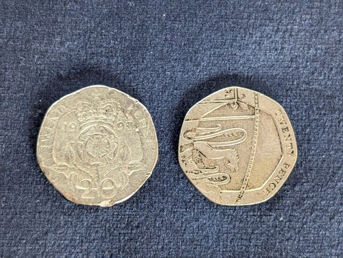 Twenty pence coins - pence,