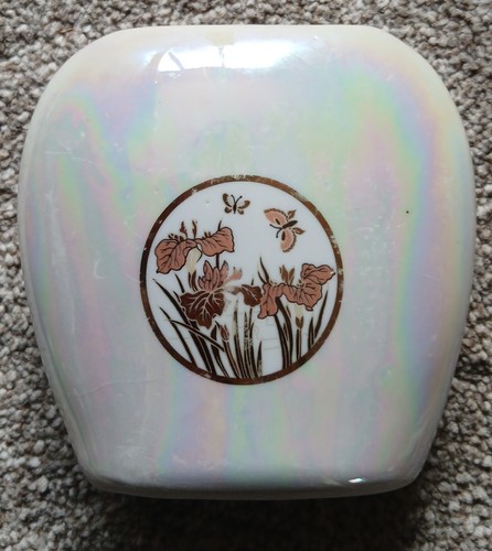 Vintage opalescent vase with - vintage,