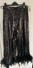 River island black sequin fur