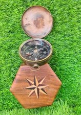1.75" Brass Desk Compass in