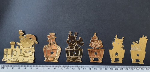 Christmas die cuts gold - christmas,
