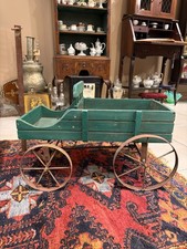 Antique Green Wooden Child