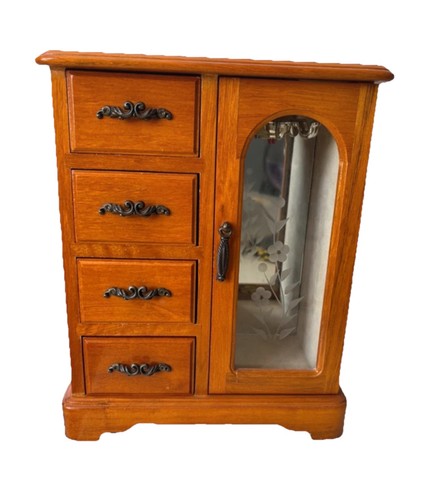 Wooden jewellery box cabinet - box,
